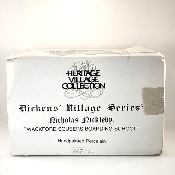 Dept 56 Dickens' Village Nicholas Nickleby Wackford Squeers Boarding School - Picture 14 of 16